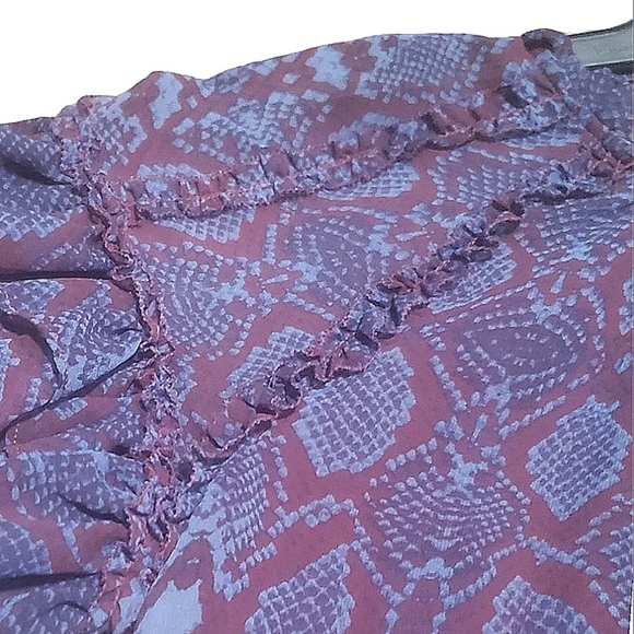 Karlie Snake Skin Print Babydoll Dress sz L - Picture 4 of 6